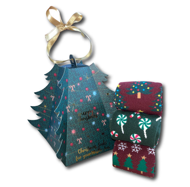 Unisex Christmas Tree Socks Gift Set