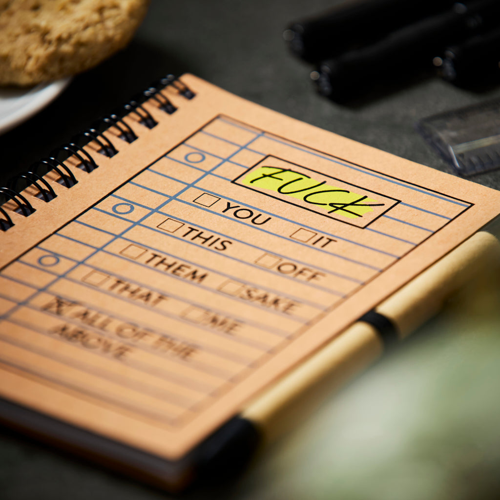 Fuck Tick List A6 Notebook