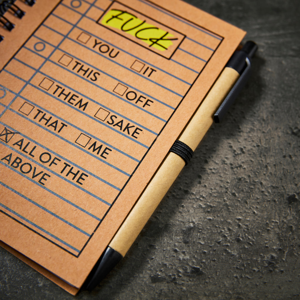 Fuck Tick List A6 Notebook