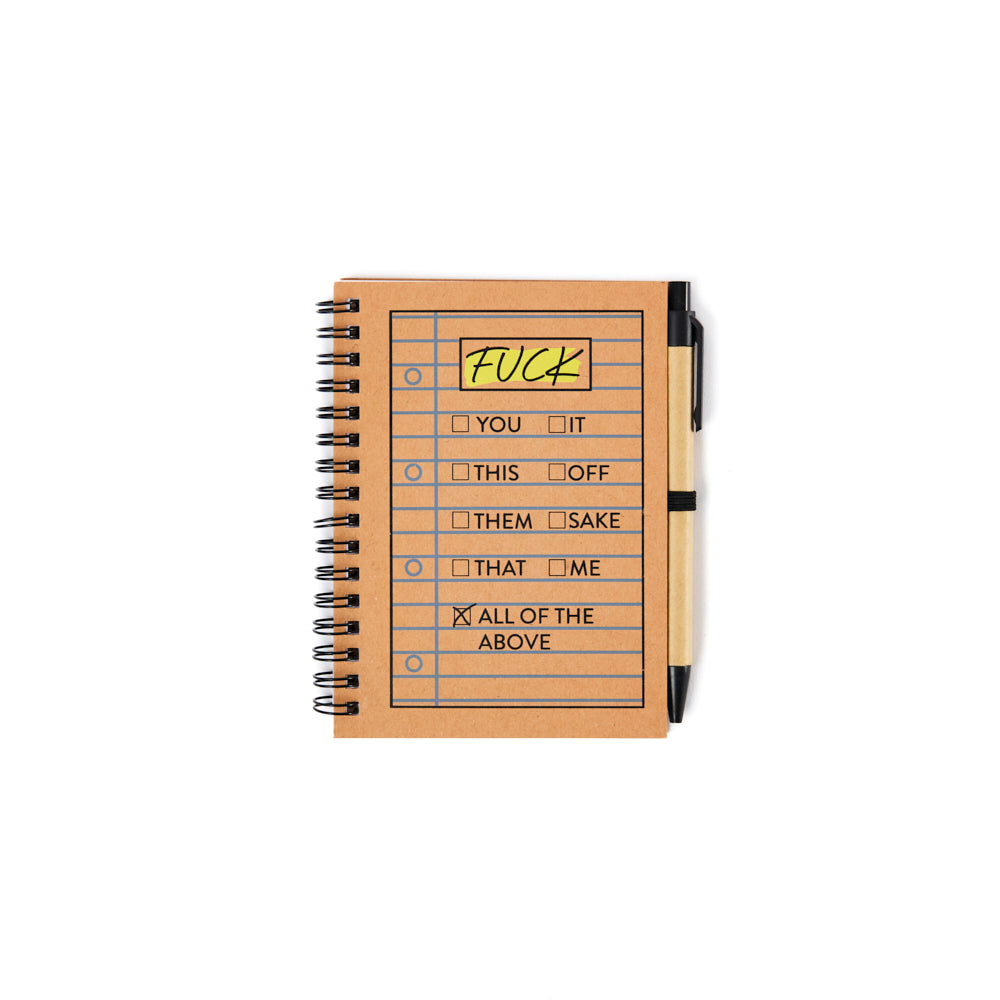 Fuck Tick List A6 Notebook