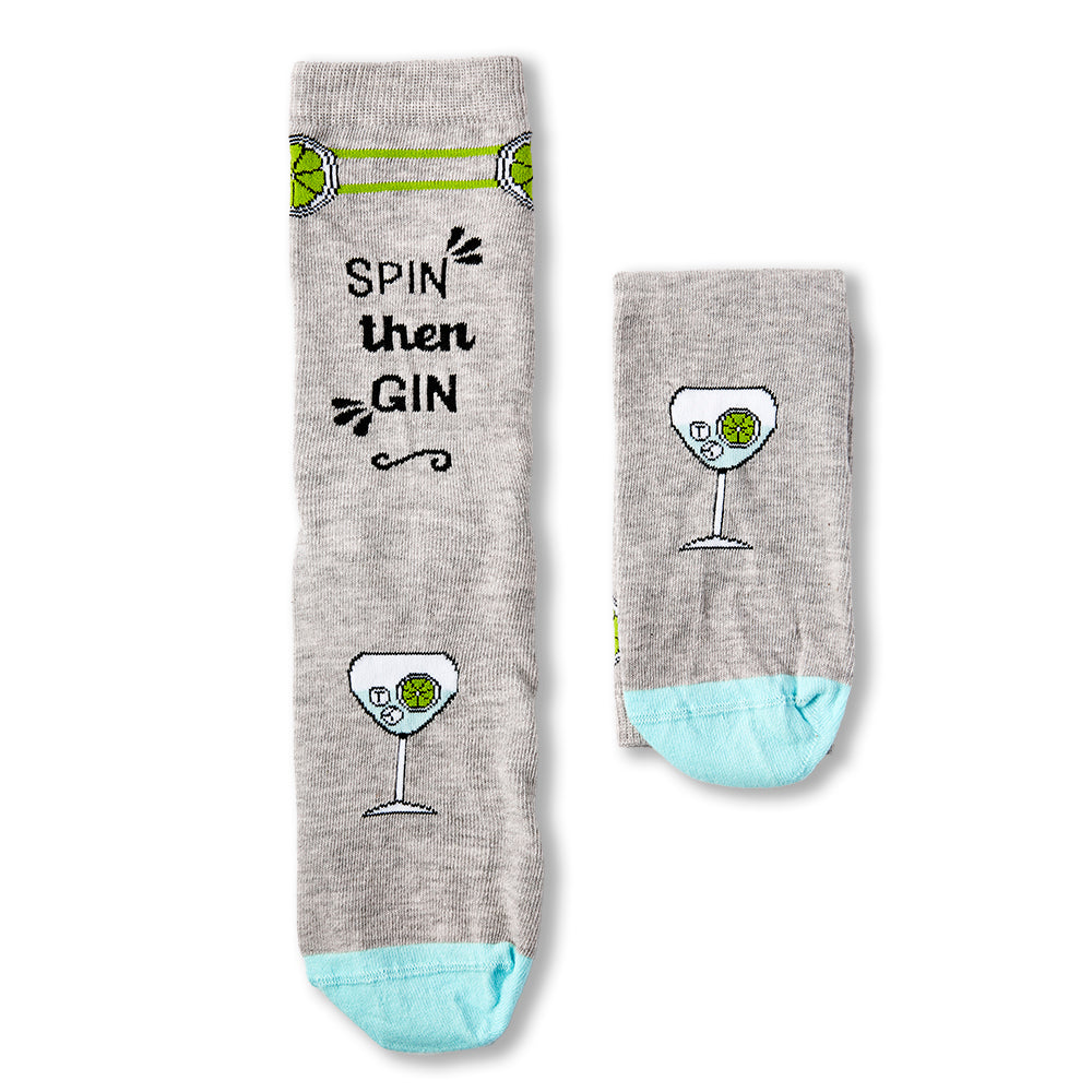 Ladies Spin Then Gin Socks