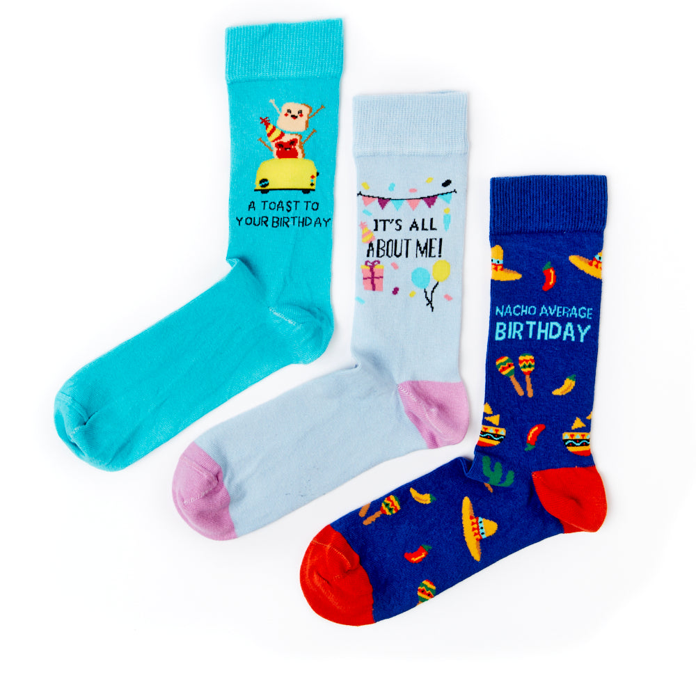 Unisex Birthday Socks Gift Set