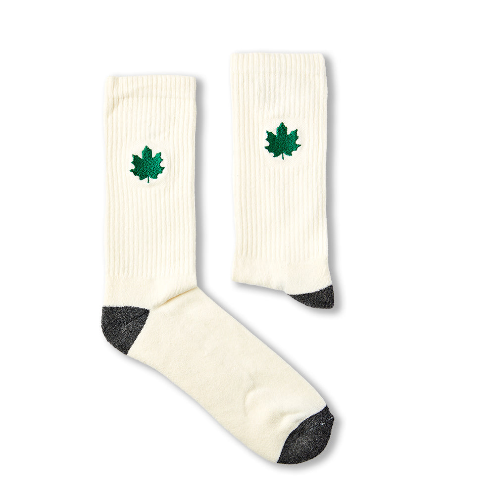 Unisex Leaf Motif Socks