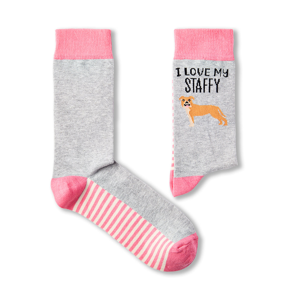 Unisex I Love My Staffy Socks