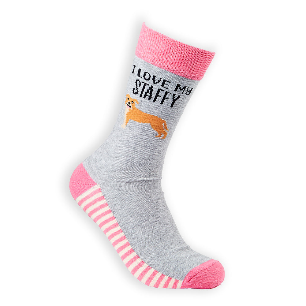 Unisex I Love My Staffy Socks