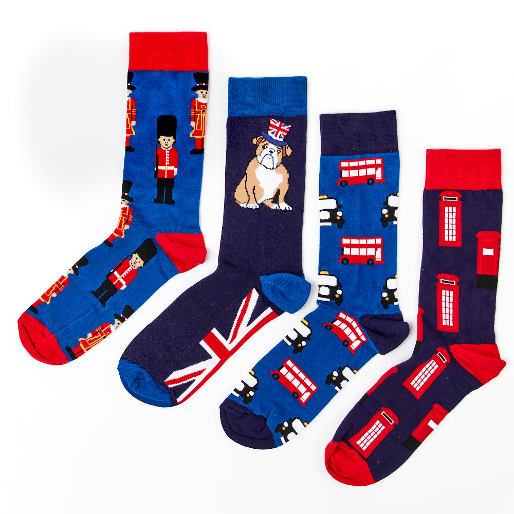 Unisex London Bus Socks Gift Box