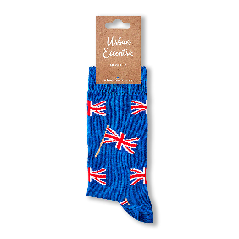 Unisex Union Jack Waving Flag Socks