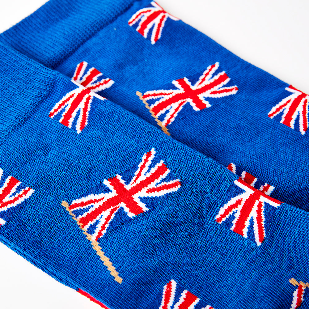 Unisex Union Jack Waving Flag Socks