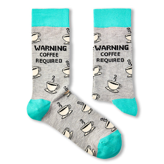 Unisex Warning Coffee Required In Socks