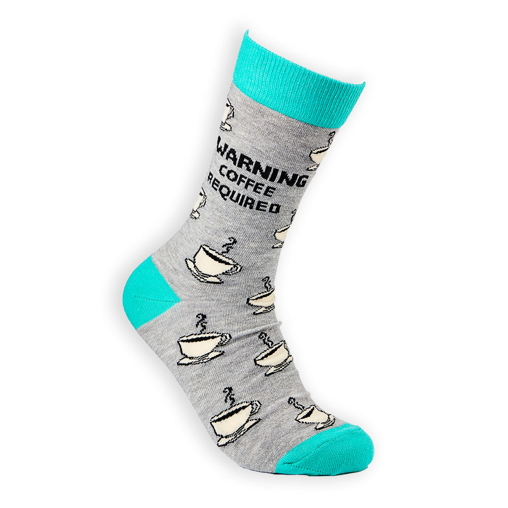 Unisex Warning Coffee Required In Socks