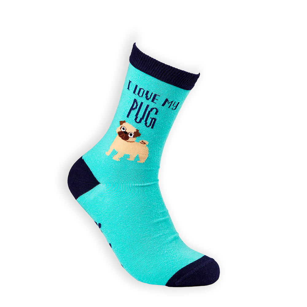 Ladies I Love My Pug Socks