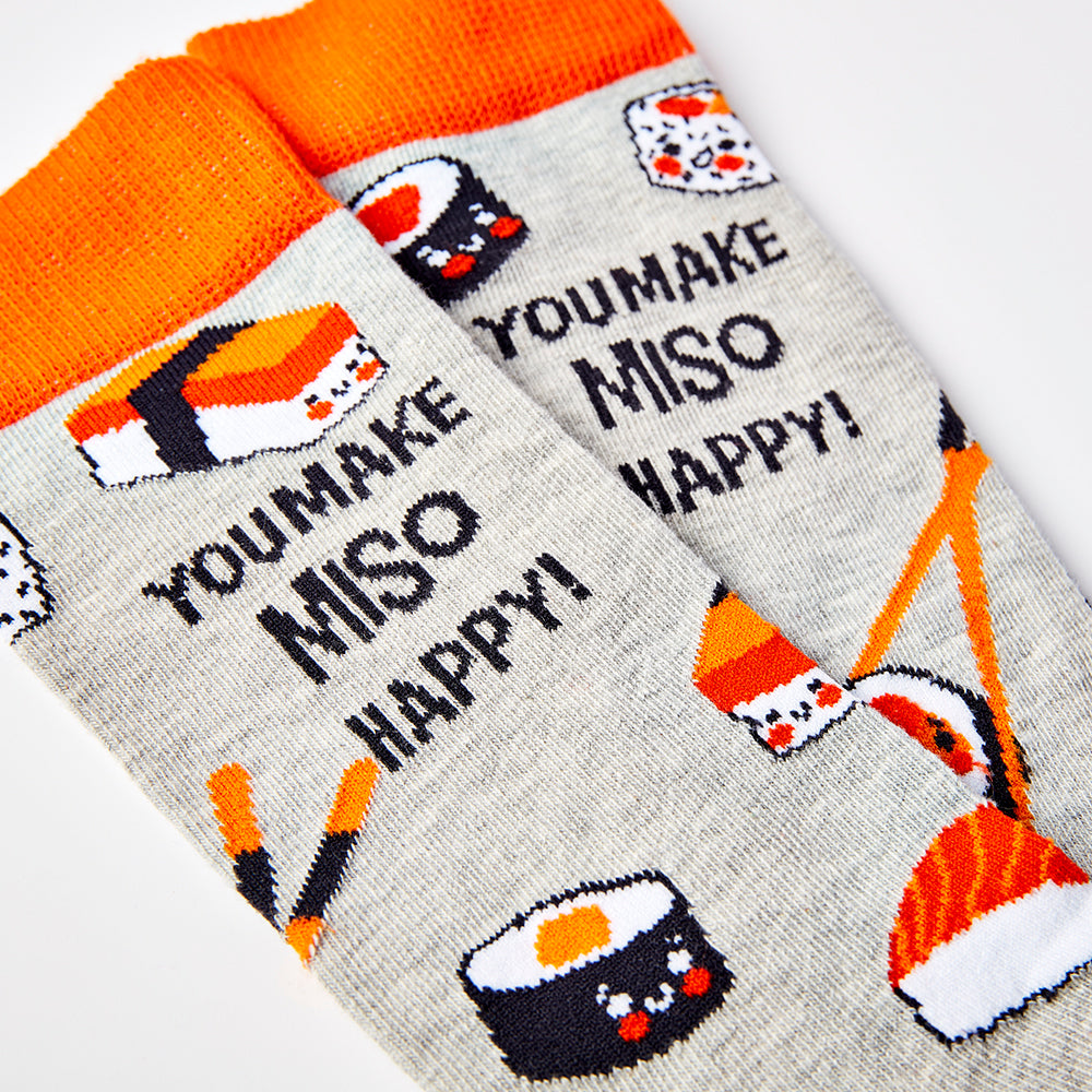 Unisex You Make Miso Happy Socks