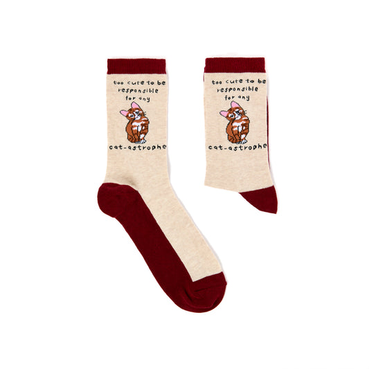 Ladies Too Cute To Be Responsible For Any Cat-astrophe Socks