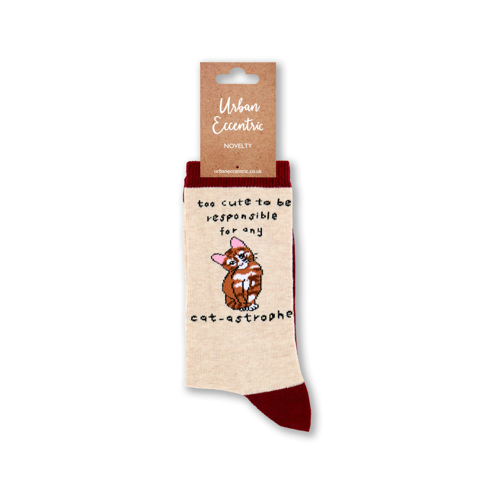 Ladies Too Cute To Be Responsible For Any Cat-astrophe Socks