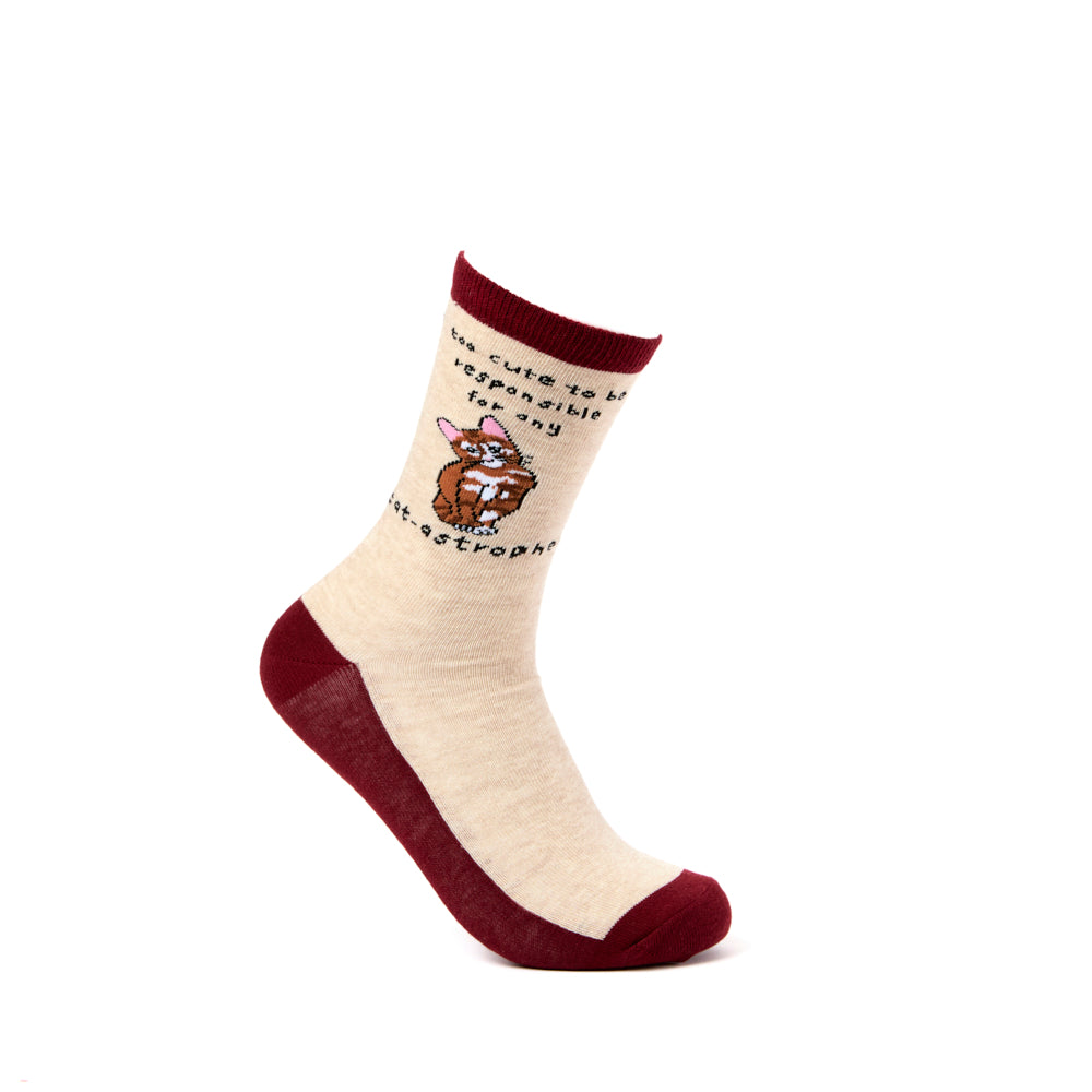 Ladies Too Cute To Be Responsible For Any Cat-astrophe Socks