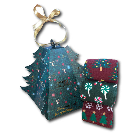 Unisex Christmas Tree Socks Gift Set