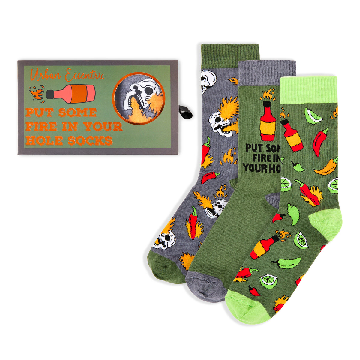 Unisex Put Some Fire in Your Hole Socks Gift Box