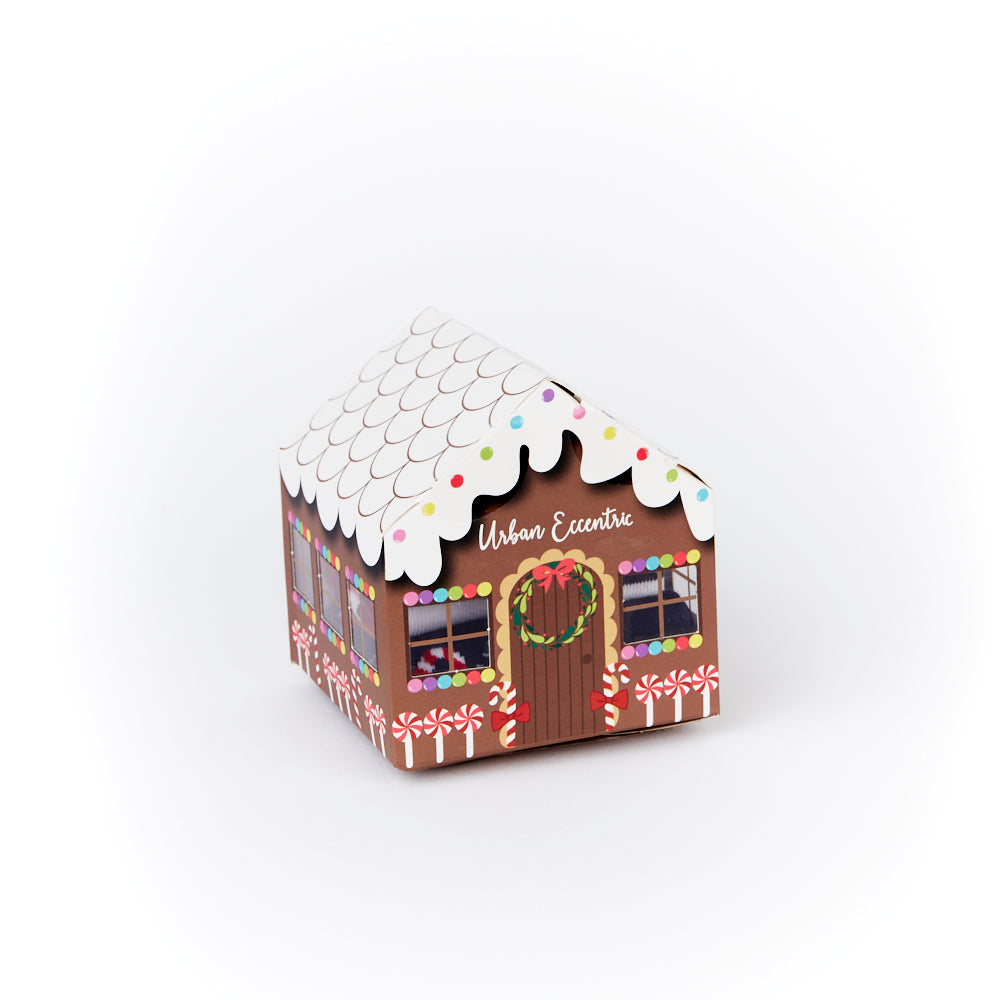 Unisex Gingerbread House Socks Gift Set