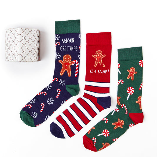 Unisex Gingerbread House Socks Gift Set