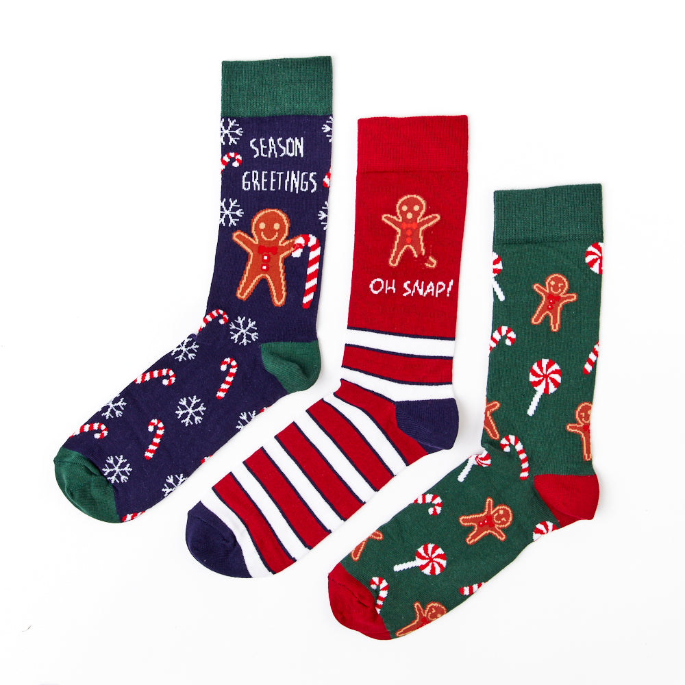 Unisex Gingerbread House Socks Gift Set