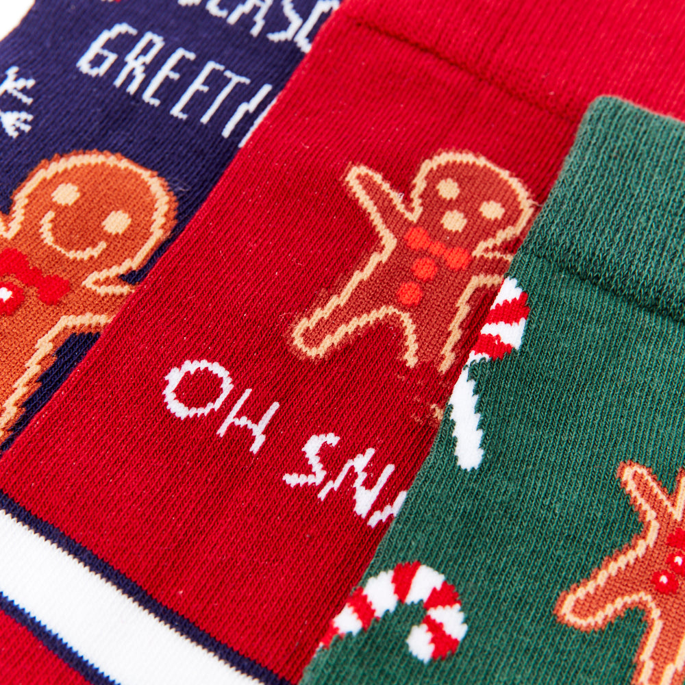 Unisex Gingerbread House Socks Gift Set