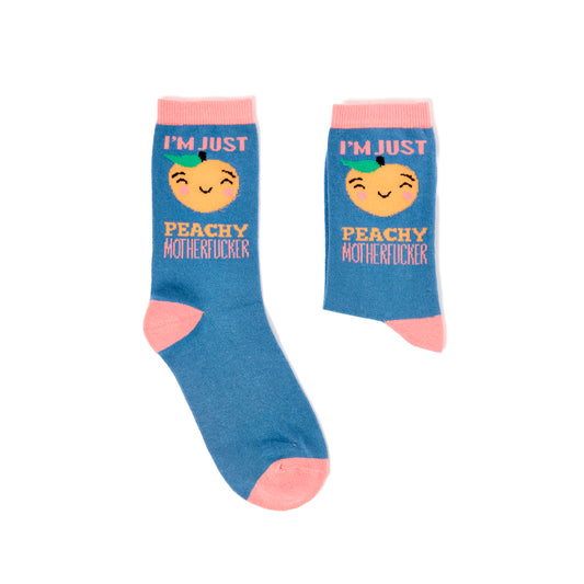 Ladies Just Peachy Motherfucker Socks
