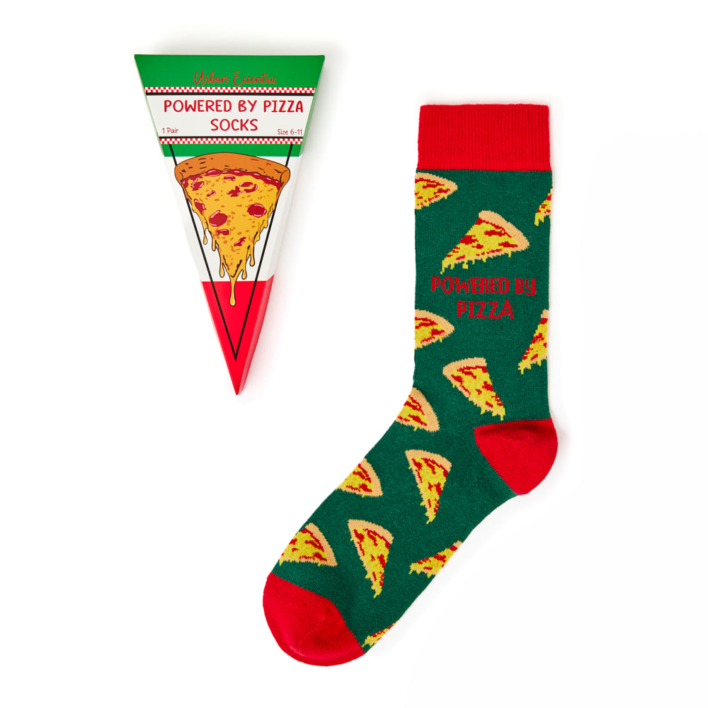 Unisex Powered By Pizza Slice Gift Box Socks