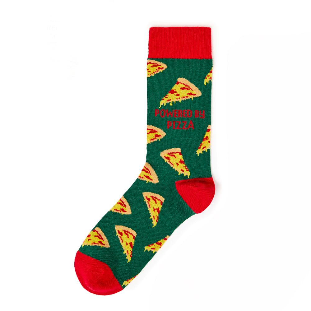 Unisex Powered By Pizza Slice Gift Box Socks