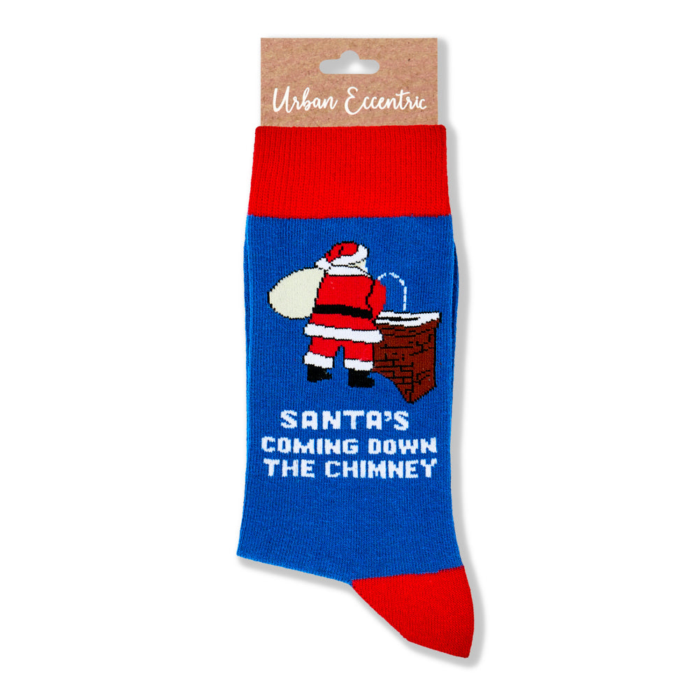 Unisex Santa's Coming Down the Chimney Socks