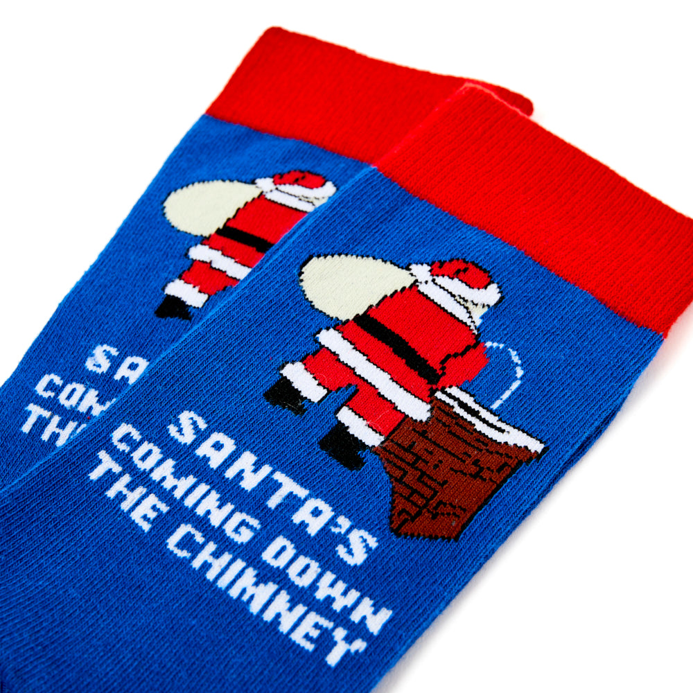 Unisex Santa's Coming Down the Chimney Socks