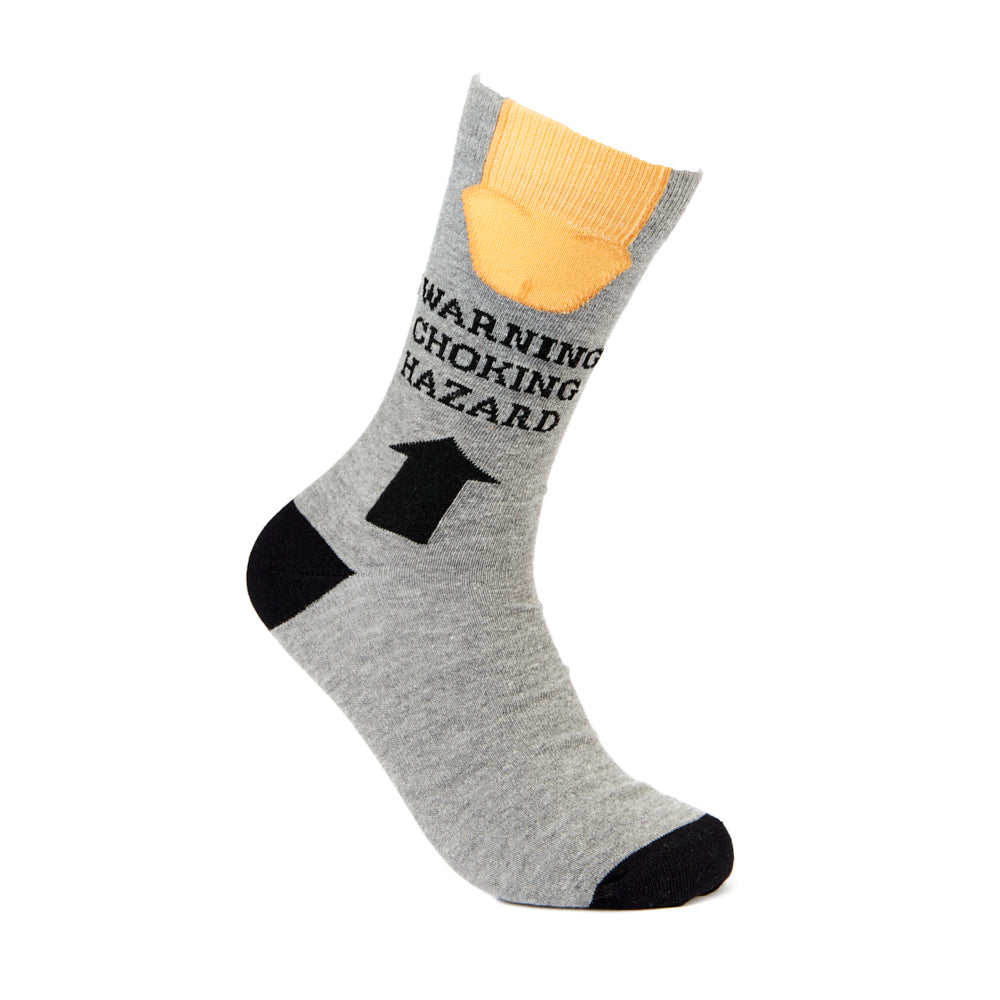 Unisex Warning Choking Hazard Socks