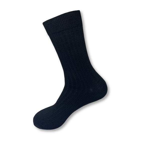 Unisex Rib Bamboo Socks - Black