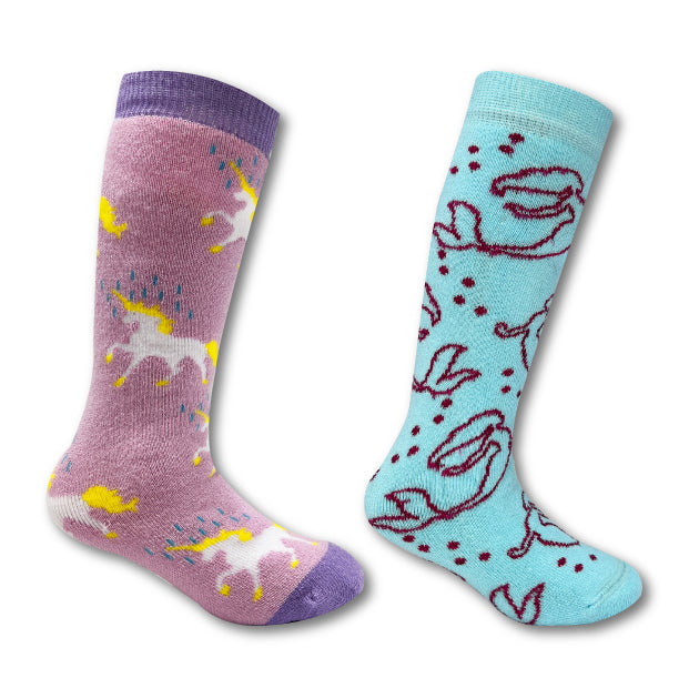Kids Unicorn & Mermaid Welly Socks