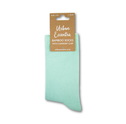 Bamboo Comfort Roll Top Socks - Green