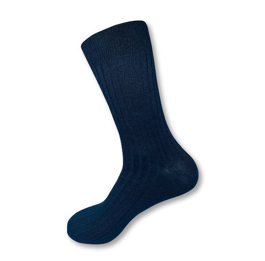 Unisex Rib Bamboo Socks - Navy