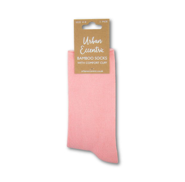 Bamboo Comfort Roll Top Socks - Pink