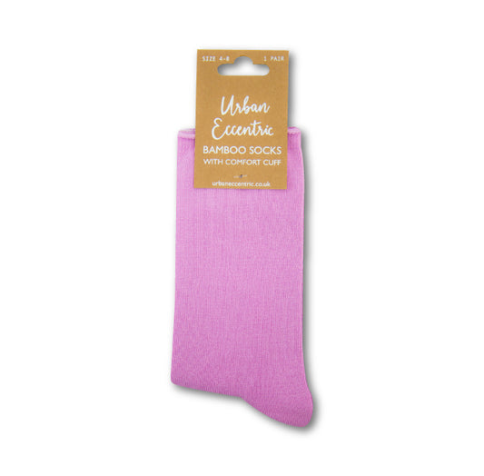 Bamboo Comfort Roll Top Socks - Purple
