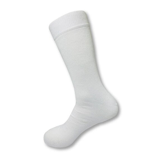 Unisex Plain Bamboo Socks - White